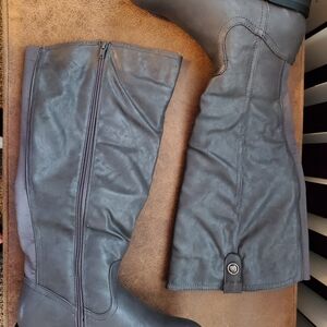 Tall Grey Knee Boots - Box Included